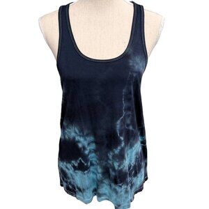 🆕NWT Hand Tie-Dyed Micromodal Racerback Tank | Dark Denim/Turquoise | L & XL